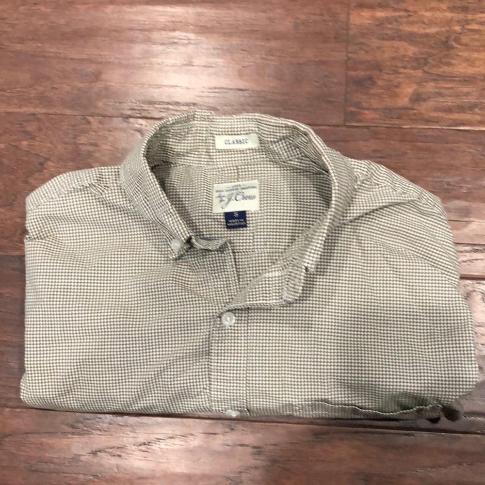 J. Crew microgingham shirt long sleeve small.